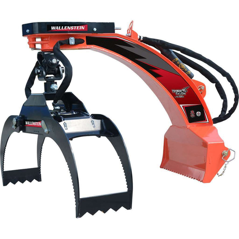 Wallenstein Equipment LXG320S – 3,000 lb Capacity Log Grapple for Compact Tractors - Iron Elk