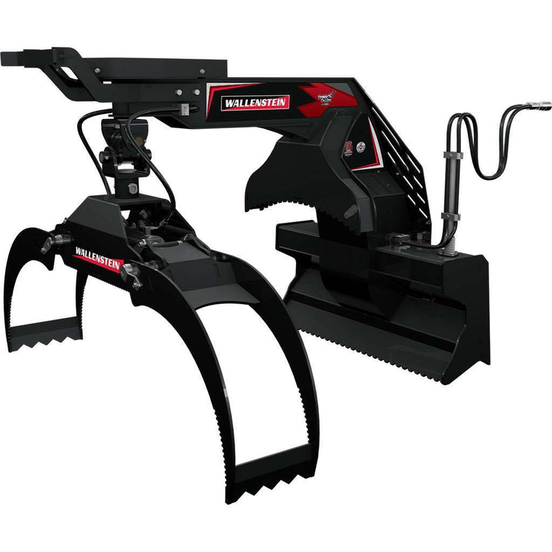 Wallenstein Equipment LXG430S – 4,500 lb Spring - Centered Skid‑Steer Log Grapple - Iron Elk
