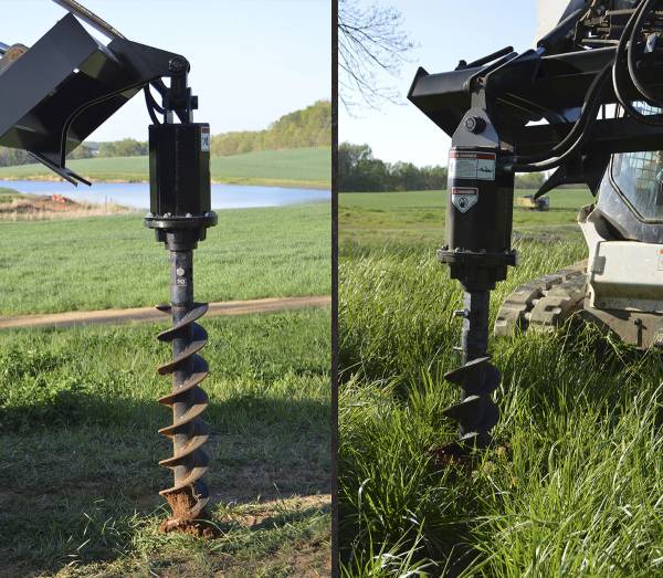 Loflin Fabrication Auger For Skid Steers & Tractors - Iron Elk