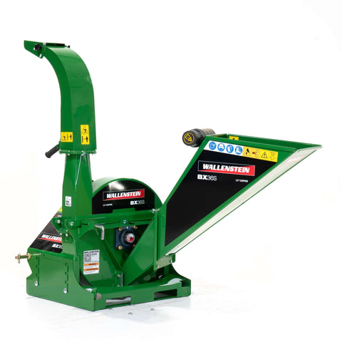 Wallenstein Equipment BX36S Tractor - Mounted Gravity - Feed Wood Chipper - Iron Elk