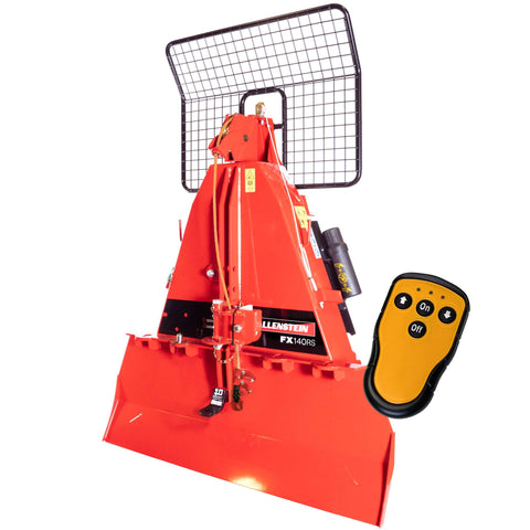 Wallenstein Equipment FX140RS – 14,000 lb Remote - Controlled PTO Skidding Winch with Synthetic Rope - Iron Elk