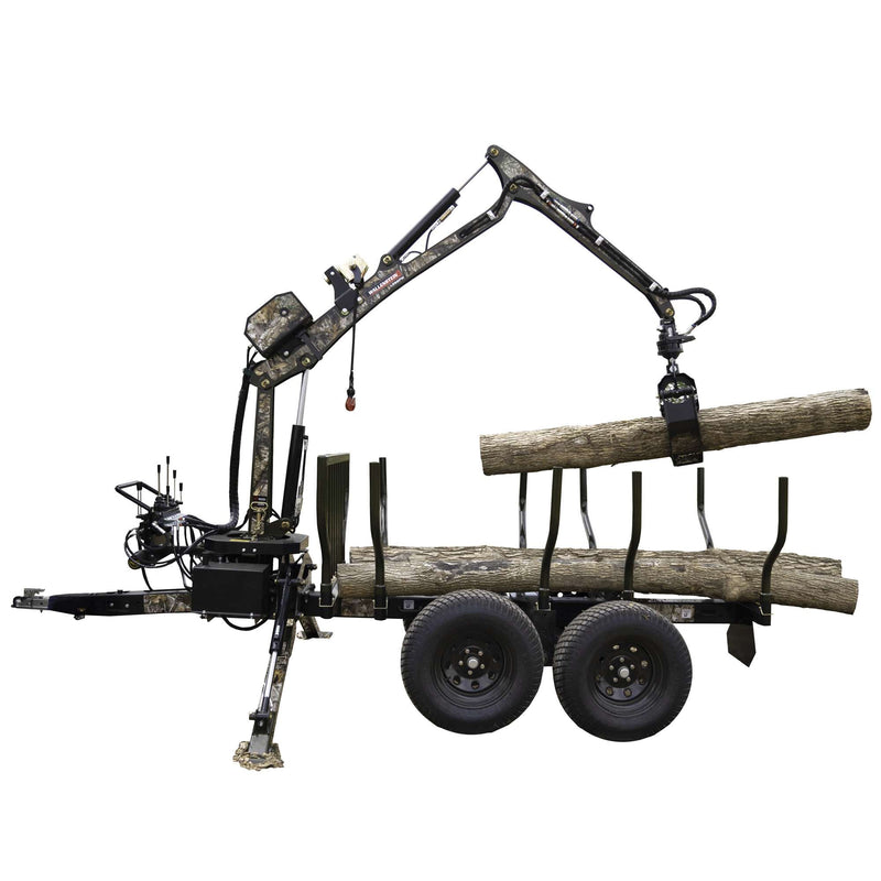 Wallenstein Equipment LXT95 Off‑Road Log Loader Trailer - Iron Elk