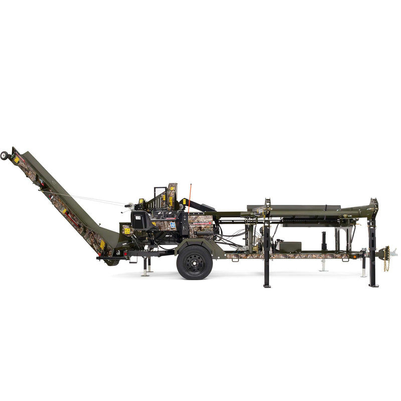 Wallenstein Equipment WP1624‑12 Towable 20‑Ton Live - Deck Firewood Processor - Iron Elk